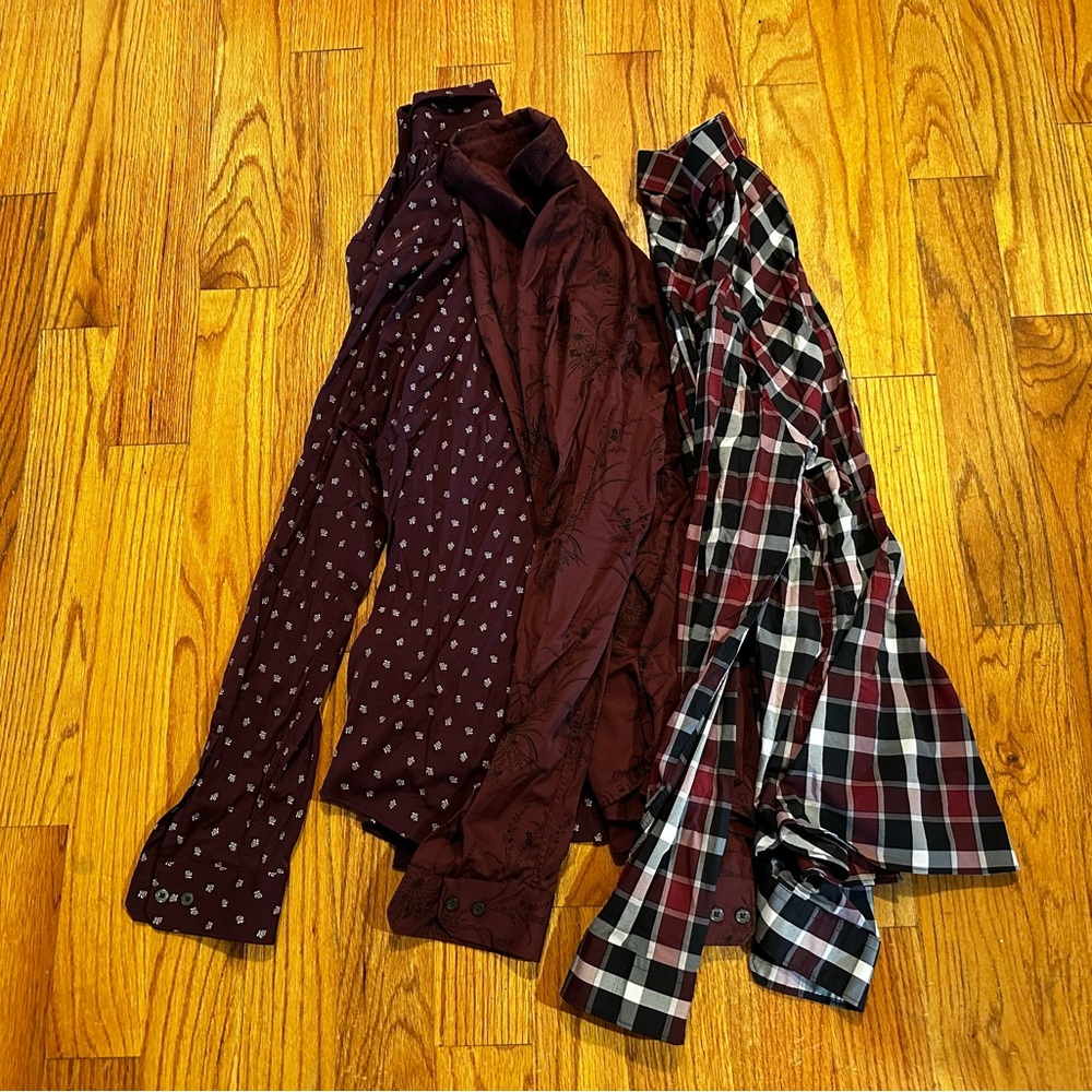Lot of 3 Mens Express Long Sleeve Size Large